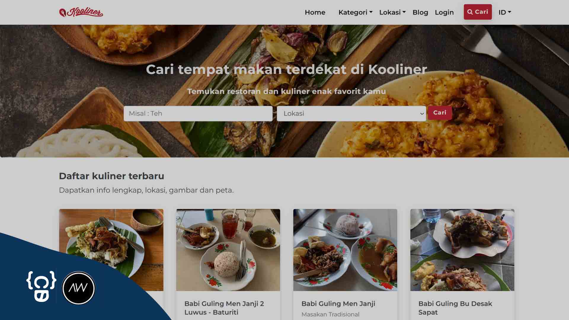 Portfolio Kooliner Website Development
