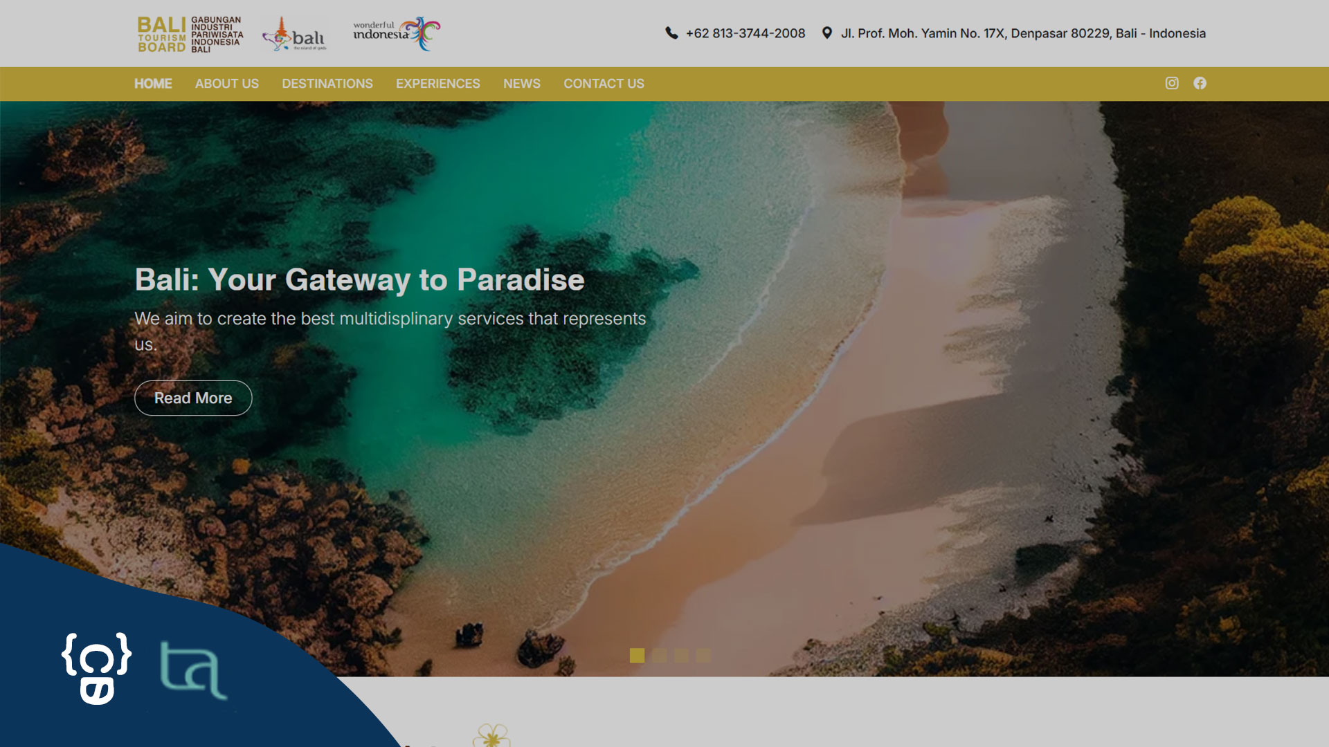 Portfolio Balitourismboard.id Website Development